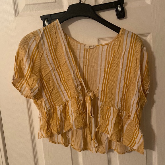 Crop Top - Gold and White - Picture 1 of 1